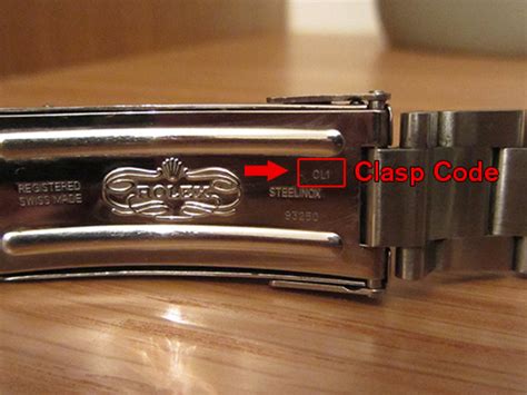 rolex clasp code 8386|Rolex clasp code chart.